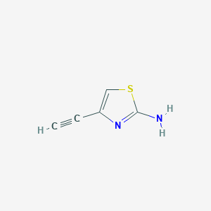 molecular formula C5H4N2S B15299581 2-Thiazolamine, 4-ethynyl- 