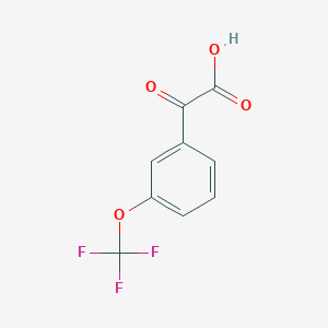 molecular formula C9H5F3O4 B15299607 2-Oxo-2-(3-(trifluoromethoxy)phenyl)acetic acid 