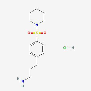 3-[4-(Piperidine-1-sulfonyl)phenyl]propan-1-amine hydrochloride