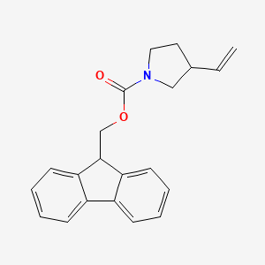 molecular formula C21H21NO2 B15299645 (9H-fluoren-9-yl)methyl 3-ethenylpyrrolidine-1-carboxylate 