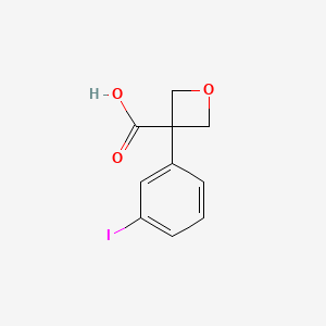 molecular formula C10H9IO3 B1529966 3-(3-碘苯基)氧杂环-3-羧酸 CAS No. 1393560-39-8