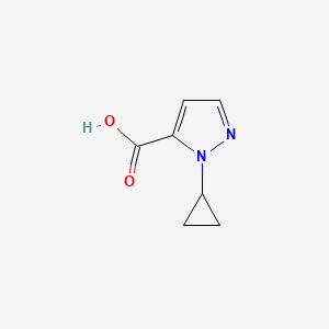 molecular formula C7H8N2O2 B1529967 1-环丙基-1H-吡唑-5-羧酸 CAS No. 1393532-43-8