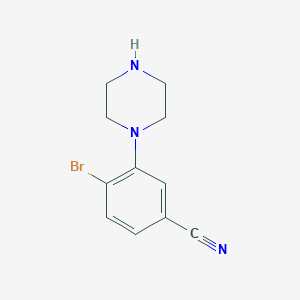 4-Bromo-3-(piperazin-1-yl)benzonitrile