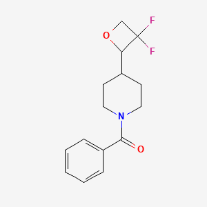 molecular formula C15H17F2NO2 B15299680 1-Benzoyl-4-(3,3-difluorooxetan-2-yl)piperidine 