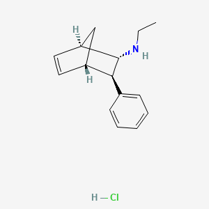 molecular formula C15H20ClN B15299698 rac-(1R,2S,3R,4S)-N-ethyl-3-phenylbicyclo[2.2.1]hept-5-en-2-amine hydrochloride 