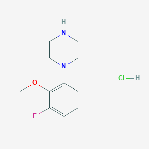 molecular formula C11H16ClFN2O B1529973 1-(3-Fluoro-2-methoxyphenyl)piperazine hydrochloride CAS No. 1396762-35-8