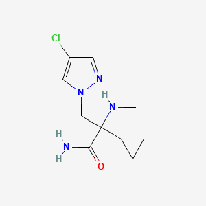 3-(4-Chloro-1h-pyrazol-1-yl)-2-cyclopropyl-2-(methylamino)propanamide