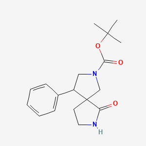 molecular formula C18H24N2O3 B1529974 tert-Butyl 6-oxo-4-phenyl-2,7-diazaspiro[4.4]nonane-2-carboxylate CAS No. 1341034-79-4