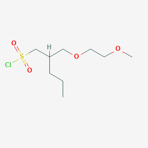 molecular formula C9H19ClO4S B15299751 2-((2-Methoxyethoxy)methyl)pentane-1-sulfonyl chloride 