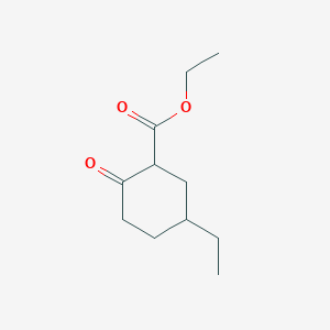 molecular formula C11H18O3 B15299763 Ethyl 5-ethyl-2-oxocyclohexane-1-carboxylate CAS No. 116596-80-6