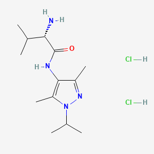 (2S)-2-amino-N-[3,5-dimethyl-1-(propan-2-yl)-1H-pyrazol-4-yl]-3-methylbutanamide dihydrochloride