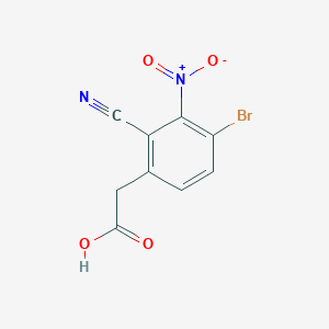 molecular formula C9H5BrN2O4 B1529977 2-(4-Bromo-2-cyano-3-nitrophenyl)acetic acid CAS No. 1805521-24-7