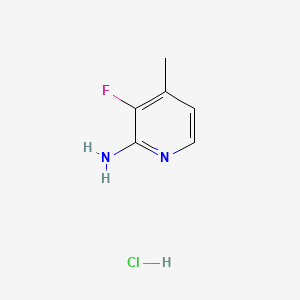 molecular formula C6H8ClFN2 B15299787 3-Fluoro-4-methylpyridin-2-amine hydrochloride 