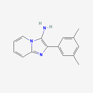 molecular formula C15H15N3 B15299841 2-(3,5-Dimethylphenyl)imidazo[1,2-a]pyridin-3-amine 