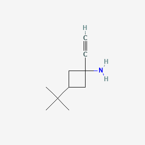 3-Tert-butyl-1-ethynylcyclobutan-1-amine