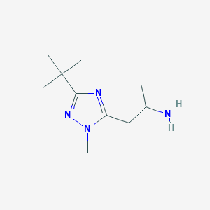 molecular formula C10H20N4 B15299871 1-(3-(Tert-butyl)-1-methyl-1h-1,2,4-triazol-5-yl)propan-2-amine 