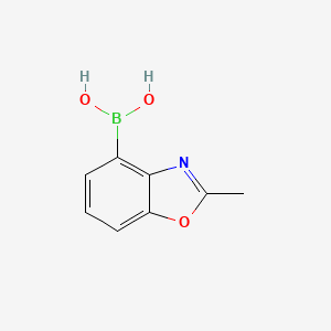 molecular formula C8H8BNO3 B15299893 (2-methyl-1,3-benzoxazol-4-yl)boronic acid 