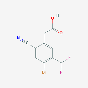 molecular formula C10H6BrF2NO2 B1529991 4-Bromo-2-cyano-5-(difluoromethyl)phenylacetic acid CAS No. 1805131-23-0