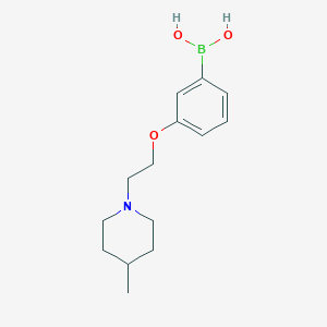 molecular formula C14H22BNO3 B15299913 (3-(2-(4-Methylpiperidin-1-yl)ethoxy)phenyl)boronic acid 