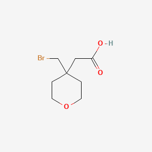 2-[4-(Bromomethyl)oxan-4-yl]acetic acid