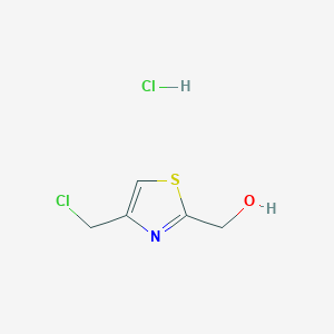 molecular formula C5H7Cl2NOS B15299927 [4-(Chloromethyl)-1,3-thiazol-2-yl]methanol hydrochloride 