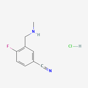 4-Fluoro-3-[(methylamino)methyl]benzonitrile hydrochloride