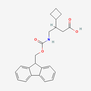 molecular formula C23H25NO4 B15299939 3-cyclobutyl-4-({[(9H-fluoren-9-yl)methoxy]carbonyl}amino)butanoic acid 