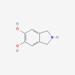 molecular formula C8H9NO2 B15299947 2,3-dihydro-1H-isoindole-5,6-diol 