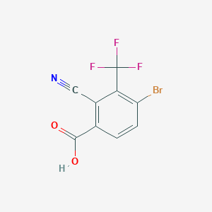 molecular formula C9H3BrF3NO2 B1529996 4-Bromo-2-cyano-3-(trifluoromethyl)benzoic acid CAS No. 1805186-59-7