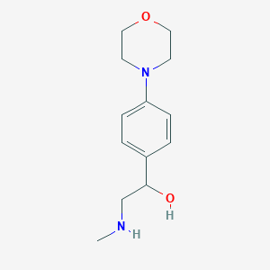 molecular formula C13H20N2O2 B15299979 Alpha-[(methylamino)methyl]-4-(4-morpholinyl)benzenemethanol 