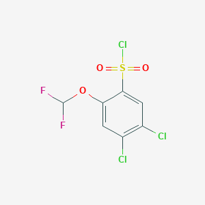 molecular formula C7H3Cl3F2O3S B1529998 4,5-Dichloro-2-(difluoromethoxy)benzenesulfonyl chloride CAS No. 1803817-82-4