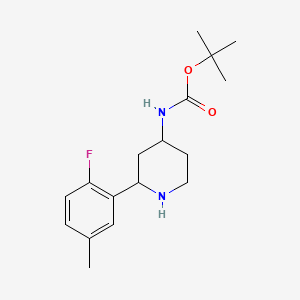 tert-butyl N-[2-(2-fluoro-5-methylphenyl)piperidin-4-yl]carbamate