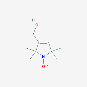 molecular formula C₉H₁₆NO₂ B015300 [3-(Hydroxymethyl)-2,2,5,5-tetramethyl-2,5-dihydro-1h-pyrrol-1-yl]oxidanyl CAS No. 55738-75-5