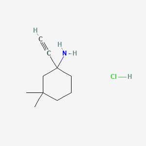 1-Ethynyl-3,3-dimethylcyclohexan-1-amine hydrochloride