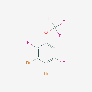 molecular formula C7HBr2F5O B1530007 1,2-Dibromo-3,6-difluoro-4-(trifluoromethoxy)benzene CAS No. 1804939-24-9