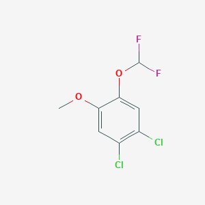 molecular formula C8H6Cl2F2O2 B1530008 4,5-Dichloro-2-(difluoromethoxy)anisole CAS No. 1807035-72-8