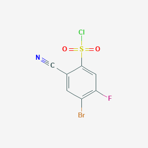 molecular formula C7H2BrClFNO2S B1530010 4-Bromo-2-cyano-5-fluorobenzenesulfonyl chloride CAS No. 1807076-33-0