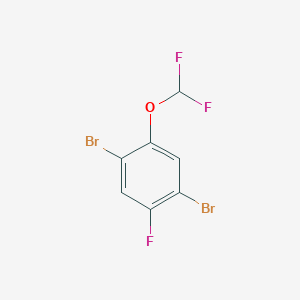 molecular formula C7H3Br2F3O B1530011 1,4-Dibromo-2-difluoromethoxy-5-fluorobenzene CAS No. 1803833-38-6