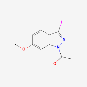 molecular formula C10H9IN2O2 B1530016 1-(3-碘-6-甲氧基-1H-吲唑-1-基)乙酮 CAS No. 1337880-96-2