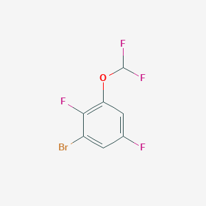molecular formula C7H3BrF4O B1530019 1-Bromo-2,5-difluoro-3-(difluoromethoxy)benzene CAS No. 1807026-41-0
