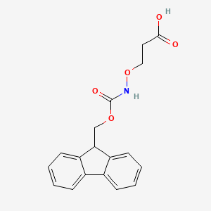 molecular formula C18H17NO5 B15300190 3-[({[(9H-fluoren-9-yl)methoxy]carbonyl}amino)oxy]propanoic acid 