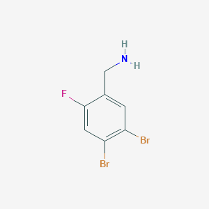 molecular formula C7H6Br2FN B1530020 4,5-Dibromo-2-fluorobenzylamine CAS No. 1804933-07-0