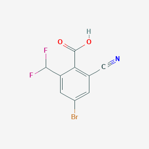 molecular formula C9H4BrF2NO2 B1530024 4-Bromo-2-cyano-6-(difluoromethyl)benzoic acid CAS No. 1807116-11-5