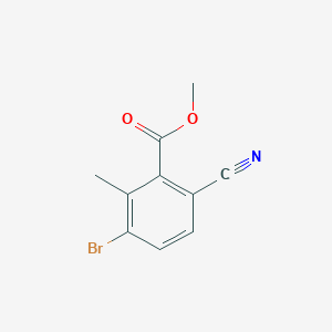 molecular formula C10H8BrNO2 B1530029 Methyl 3-bromo-6-cyano-2-methylbenzoate CAS No. 1805488-00-9