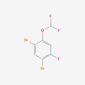 molecular formula C7H3Br2F3O B1530032 1,5-Dibromo-2-difluoromethoxy-4-fluorobenzene CAS No. 1804515-34-1
