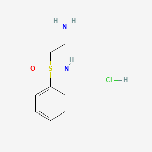 molecular formula C8H13ClN2OS B15300380 (2-Aminoethyl)(imino)phenyl-lambda6-sulfanone hydrochloride 