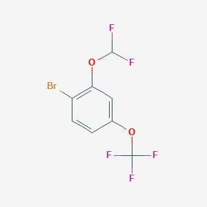 molecular formula C8H4BrF5O2 B1530040 1-Bromo-2-difluoromethoxy-4-(trifluoromethoxy)benzene CAS No. 1805024-68-3