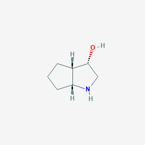 molecular formula C7H13NO B15300409 Rel-(3S,3aS,6aR)-octahydrocyclopenta[b]pyrrol-3-ol 