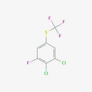 molecular formula C7H2Cl2F4S B1530041 1,2-Dichloro-3-fluoro-5-(trifluoromethylthio)benzene CAS No. 1803728-51-9