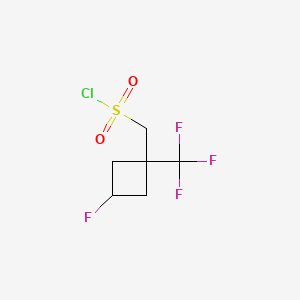 [3-Fluoro-1-(trifluoromethyl)cyclobutyl]methanesulfonyl chloride